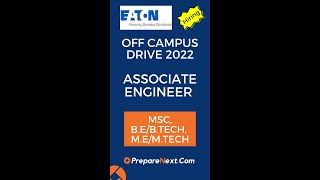Eaton Off Campus Drive 2022 | Associate Engineer | IT Job | Engineering Job | Across India