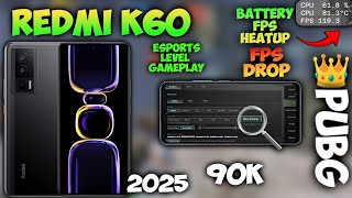 Redmi k60 PUBG BGMI Test in 2025 | Graphics | Heat \u0026 Lag | 120 fps | Battery Drain | Gyro