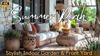 Summer Porch Retreat: Transform Your Small Space with Stylish Indoor Garden & Front Yard Landscaping