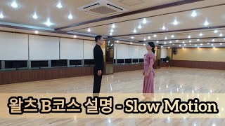 왈츠 B코스 스텝 배우기 느린 영상 - Waltz Basic Intermediate Routine B Slow Motion