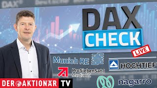 DAX-Check LIVE: Hochtief, Munich Re, Nagarro, ProSiebenSat.1, Puma, Rheinmetall, SUSS, Volkswagen