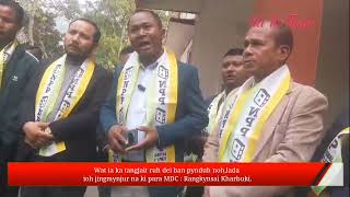 KA TANGJAIT RUH DEI BAN PYNDUH LADA IOH JING MYNJUR NA KI PARA MDC : RANGKYNSAI KHARBUKI.