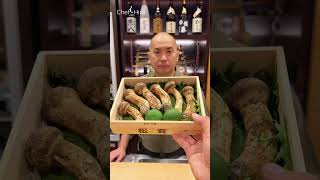 【Best Tempura Ever!!】Seasonal Matsutake Mushrooms #shorts #sushi #chefhiro #japan