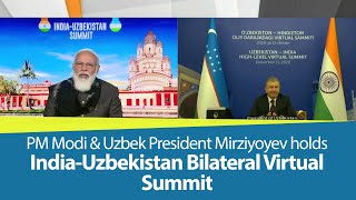 PM Modi \u0026 Uzbek President Shavkat Mirziyoyev holds India-Uzbekistan Bilateral Virtual Summit | PMO