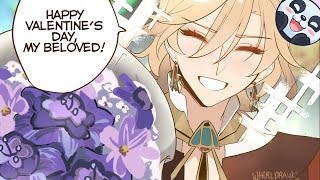 KAVEH GIFTS FLOWERS FOR HIS LOVE! | Comic by whirldraws | Genshin Comic Dub