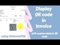 Displaying QR code in invoice