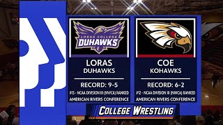 College Wrestling: Loras College at Coe College (Men)