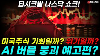 중국의 엄청난 반격! 딥시크발 나스닥 쇼크! 미국주식 지금이 기회일까? 위기일까? 반도체 산업! AI 버블 붕괴 예고편?