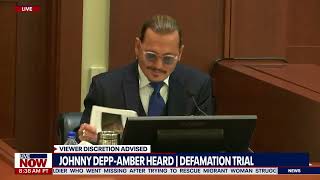 Court crack-up: Johnny Depp amused over tabloid stories, makes gallery laugh | LiveNOW from FOX