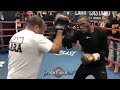 ERISLANDY LARA HIGHLIGHTS CUBAN BOXING SKILLS ON THE MITTS DURING WORKOUT