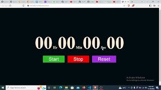 Coding Ninjas skill Test project(Stopwatch)