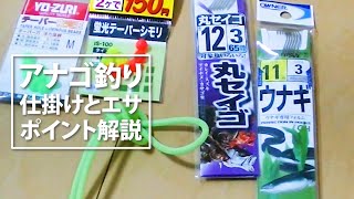 アナゴ釣りの仕掛けの作り方\u0026エサの選び方！【簡単に釣れて美味しい!!】