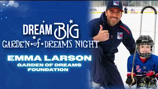 NY Rangers Garden of Dreams Foundation Community Hero announcement (Rangers-themed adaptive bike)