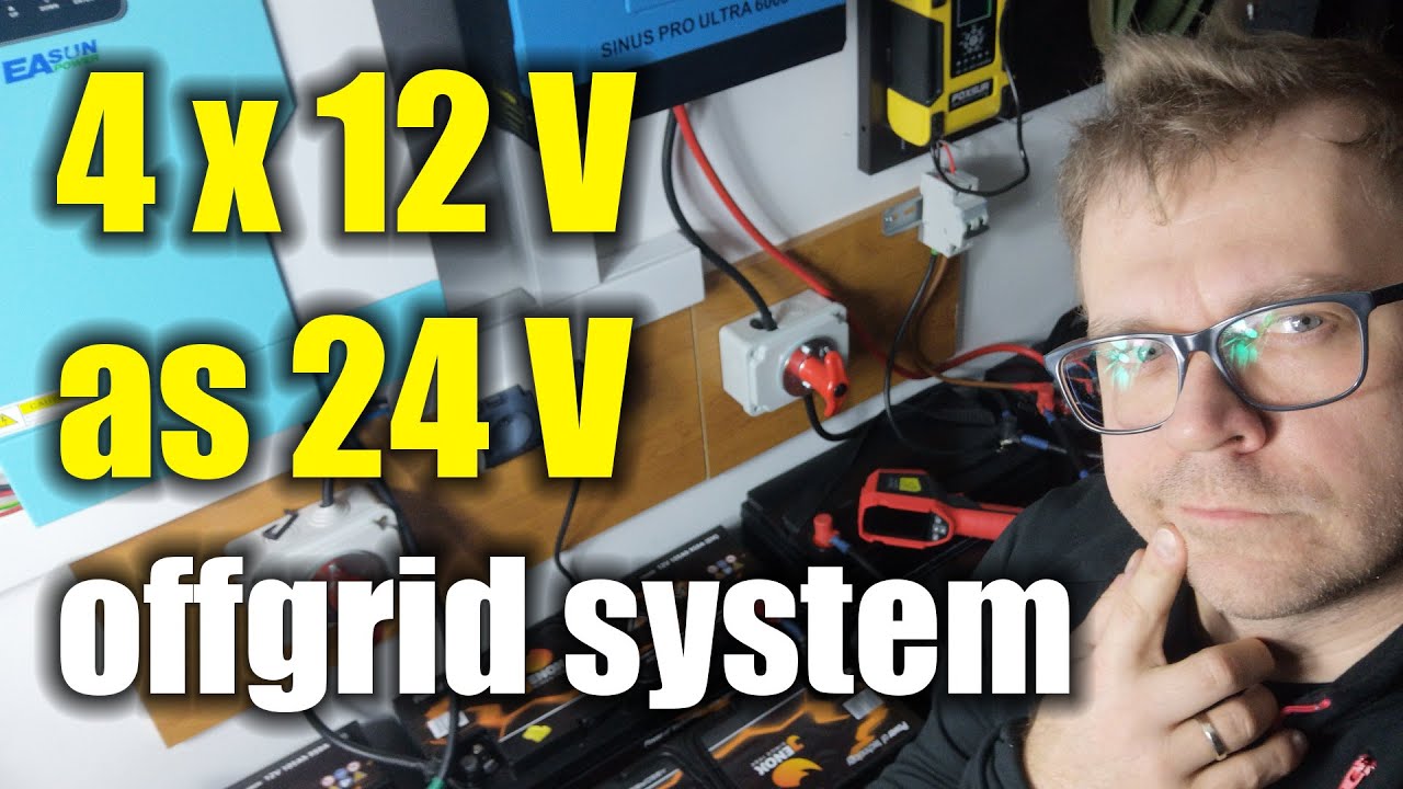 How To Wire Four 12v Batteries Series Parallel For 24v Solar Inverter