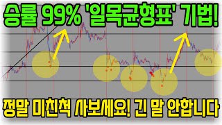 승률 99% 일목균형표 기법! 정말 미친척 사보세요! 긴 말 안합니다!