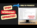 How to Stop Windows Update While in Progress