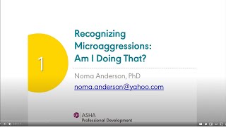 Recognizing Microaggressions: Am I Doing That? 1.5