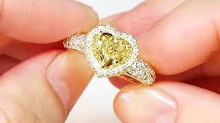 Fancy Yellow Diamond Ring at 2.02 carats by Kat Florence KF07158