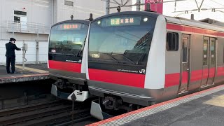 JR京葉線稲毛海岸駅を入線.通過.発車する列車。(3)