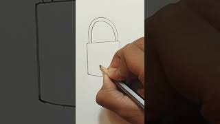 how to draw a lock with key 🔐||