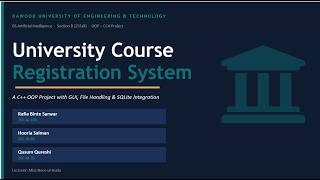 University course registration system