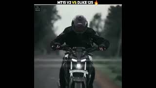 MT15 V2 VS DUKE 125 🔥 🏍️ || Mr Unknown Facts || Ft. @Rider Hurricane   || #shorts