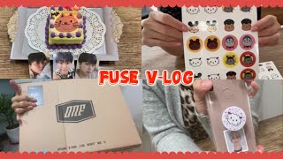 [퓨즈브이로그/FUSE VLOG] 온앤오프ONF 퓨즈 브이로그/MK생일 케이크 만들기/스티커 제작/레진 그립톡/퓨즈1기 웰컴키트 언박싱