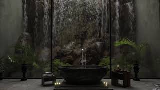 Relax With Your Own Private Waterfall & Spa | Waterfall Sounds For Zen Meditation or Sleeping