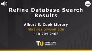 Refine Database Search Results
