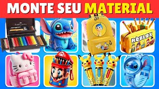 🎒📚 MONTE SEU MATERIAL ESCOLAR 📗✏️ Jogo das Escolhas| #quiz #materialescolar #voltaasaulas