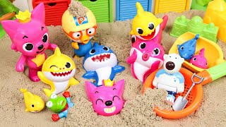 뽀로로 아기상어와 함께 모래놀이를 해요! Let's Sand play with Pororo and Baby Sharks