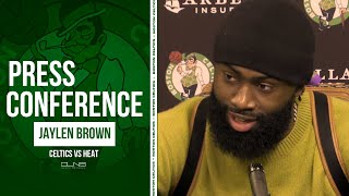Jaylen Brown: Joe Mazzulla Came Up With 'Cookies and Cream' | Celtics vs Heat Postgame