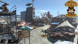 Atom Cats Junkyard - starlight drive in FALLOUT 4 settlement build (no mods)