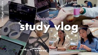72 HR STUDY VLOG ☕️ finals szn, cafe hopping, lots of note-taking, getting sick (very productive!)