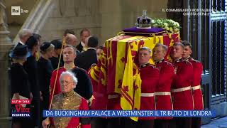 Regina Elisabetta, il feretro ha lasciato Buckingham Palace -  La Vita in diretta 14/09/2022