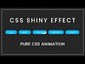 Pure CSS shiny Menu Hover Effect | Pure CSS animation