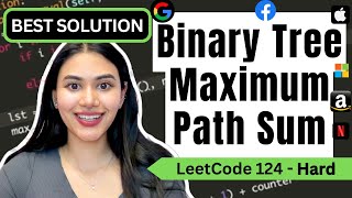 Binary Tree Maximum Path Sum - LeetCode 124 - Python #leetcode #binarytree #blind75 #recursion