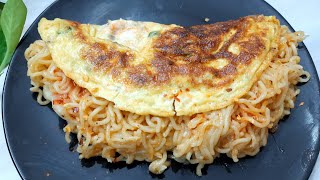 5 Minutes Breakfast Recipe | Lunch Box Idea | Noodles Omelette | Maggi Masala Recipe | Lunch Recipe