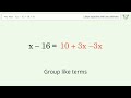 Solve 4(x-4)=10+3x: Linear Equation Video Solution | Tiger Algebra