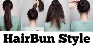 TrendyStylishHigh Bun Hairstyle 1മിനിറ്റ് കൊണ്ട് ചെയാം|ഇങ്ങനെ  കെട്ടിയാൽ മുടി പൊട്ടിപോകുന്നത് തടയാം