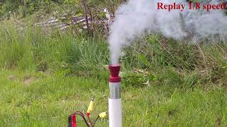 Model rocket motor test: KNSB with new nozzle