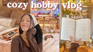 cozy hobby vlog📚🧶 - library trip, crochet & reading