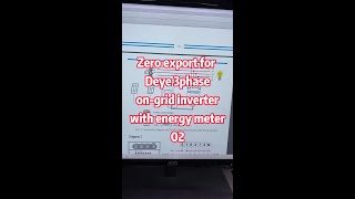 Zero export for Deye 3phase on grid inverter with energy meter 02