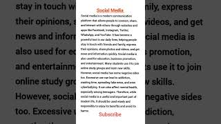 Social Media Paragraph Paragraph