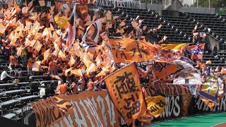 熊本でも圧倒的な応援を見せつけるエスパルスサポーター