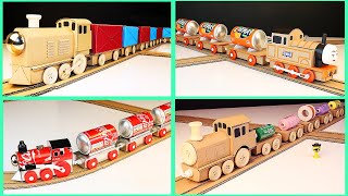 4 Models Cardboard Brio Train Track  | Container Train | Fanta Thomas Train | Videos Compilation,
