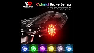 WEST BIKING Colorful Bike Tail light Waterproof Rechargeable MTB Rear Light Ultralight Road 0701331