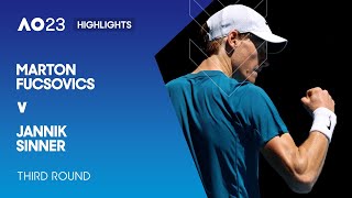 Marton Fucsovics v Jannik Sinner Highlights | Australian Open 2023 Third Round