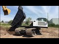 Prinoth Panther T14R 360° Swivel gradeability Performance. Empty and fully loaded