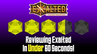 Quick Shot 60 Second Review - Exalted 3rd Edition - RPG Blender #Shorts